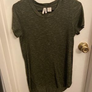long dark green shirt
